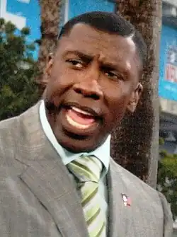 Description de l'image Shannon Sharpe at Super Bowl XLI pre-game show in Miami.jpg.