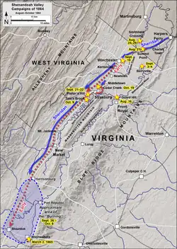 Opérations dans la vallée de la Shenandoah, août-octobre 1864.