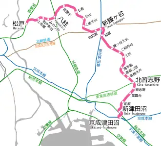 Voir la carte de la ligne.
