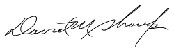 Signature de David Monroe Shoup