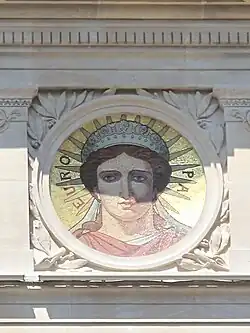 Europa, façade du Comptoir national d'escompte de Paris.