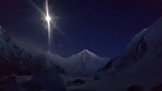 Sia Kangri la nuit.