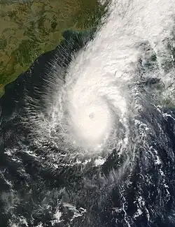 Image satellite de Sidr, le 14 novembre 2007.
