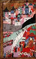 Siège de Belgrade, miniature ottomane du Hunername, XVIe&nbsp;siècle.