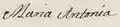 Signature de Marie-Antoinette d'Espagne