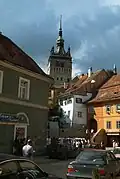 La tour de l'Horloge, depuis la ville basse.