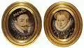 Miniature de Sigismund Vasa et Anna Habsburg