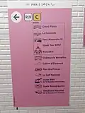 Signalétique des Jeux de Paris 2024 dans les transports en commun