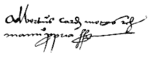 Signature de Albert de Brandebourg