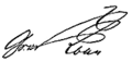 Signature de Albrecht von Roon