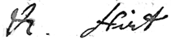 signature d'Aloys Hirt