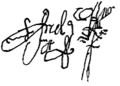 Signature de Frédéric III de Saxe