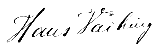 signature de Hans Vaihinger