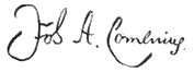 signature de Comenius