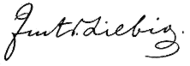 signature de Justus von Liebig