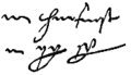 Signature de Maurice