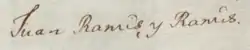 signature de Joan Ramis i Ramis