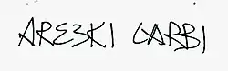 signature d'Arezki Larbi