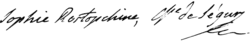 signature de Comtesse de Ségur