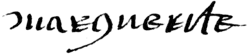 signature de Marguerite de Valois-Angoulême