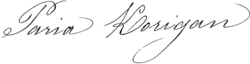 signature de Céline Joséphine Bidard de la Noë