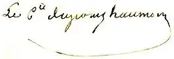 Signature de Pierre Antoine Dupont