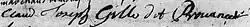 signature de Joseph Gilles