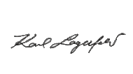 signature de Karl Lagerfeld