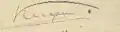 Signature de Abraham Kuyper