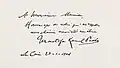 Signature de Mustafa Kamil