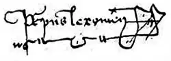 Signature de Pierre Cauchon