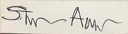 Signature de Stephen Aryan