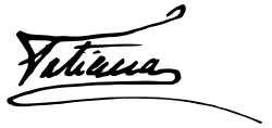 Signature de Tatiana Nikolaïevna de RussieSainte orthodoxe