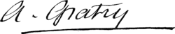 signature d'Alphonse Gratry