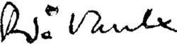 signature de Bernard de Vaulx