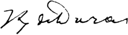 signature de Claire de Duras