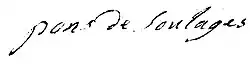 signature de Pierre-Guillaume Pons-Soulages