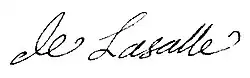 signature de Joseph de Lasalle de Roquefort