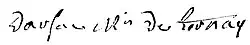signature de Gabriel d'Arsac de Ternay