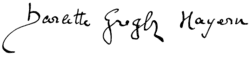 signature de Harlette Hayem