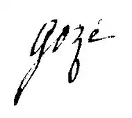 signature de Jean Goze