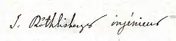 signature de Jules Röthlisberger