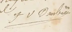 signature de Julie-Victoire Daubié