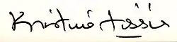 signature de Kristine Tissier