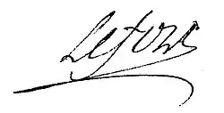 signature de Liphard-Julien Lefort