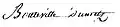 Signature de Louis-Ghislain de Bouteville du Metz