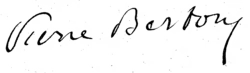 signature de Pierre Berton (dramaturge)