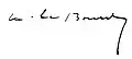 Signature de Raymond Le Bourdon