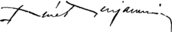 signature de René Benjamin