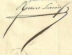 Signature de Robert Surcouf